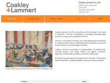 Tablet Screenshot of coakleylammert.com